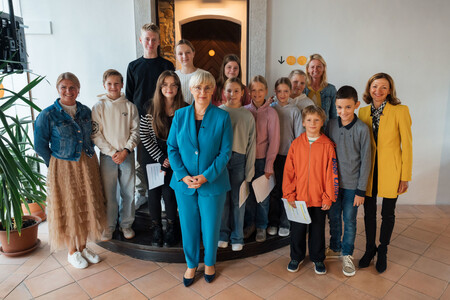 Predsednica z glasniki Vetra miru